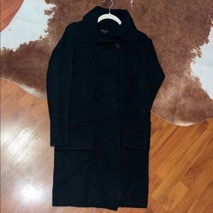 Adrienne Vittadini Charcoal Knit Coat